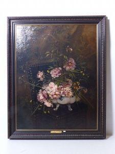 RAGOT Jules Félix,La corbeille de fleurs posée sur une chaise,1876,VanDerKindere 2021-02-09