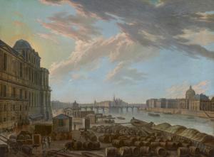 RAGUENET Nicolas Jean Bapt.,Paris, a view of the Pont Neuf and Académie,Christie's 2023-01-25
