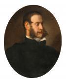 RAHL Carl 1812-1865,Bildnis eines Herrn mit Backenbart,1856,Palais Dorotheum AT 2022-06-20