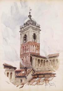 RAIMONDI Aldo 1902-1998,Veduta del campanile del Duomo di Novara,Finarte IT 2009-12-16