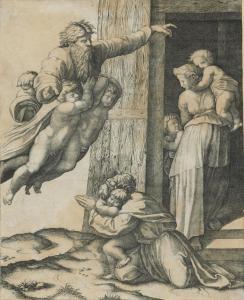 RAIMONDI Marcantonio 1480-1534,God appearing to Noah,Christie's GB 2018-12-06