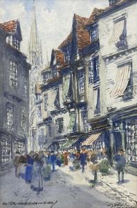 RAINBIRD Victor Noble 1887-1936,Street in 'Normandy',David Duggleby Limited GB 2023-11-18