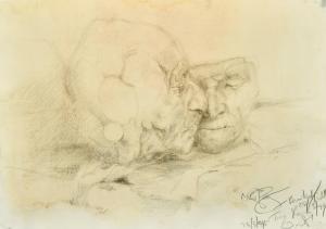 RAINEY Michael 1970,A set of three head studies of elderly figures,John Nicholson GB 2021-12-22