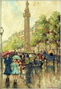 RAINIER Paul 1900-1900,Parisian Street Scene,Susanin's US 2016-03-19