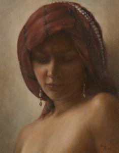 RAISSIS ARIS,Portrait of a North African woman quarter-length t,2008,Rosebery's GB 2021-11-18