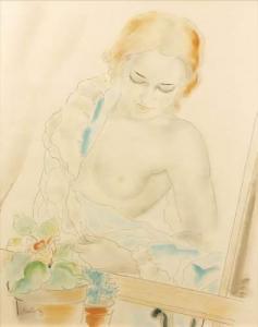 RAKOFF Ratislaw 1904-1982,Jeune femme nue à la fenêtre,1943,Aguttes FR 2009-11-06