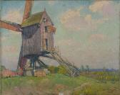 RAKOWSKI Mieczysław 1882-1947,Paysage au moulin à vent,1933,VanDerKindere BE 2019-01-15