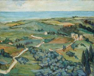 Ramacciotti Germaine 1900-1900,Paysage du Sud de la France,Horta BE 2018-01-22