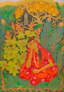 RAMACHANDRAN Attingal 1935,Visions of Ramdev - Ahalya in Red,2001,Saffronart India IN 2023-09-16