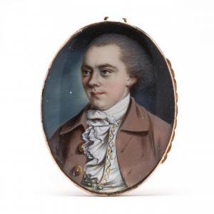 RAMAGE John,Portrait Miniature of a Gentleman in a Taupe Coat,1785,Leland Little 2024-03-15