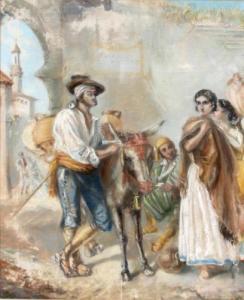 RAMBOUX Johann Anton 1790-1866,Italienische Straßenszene,DAWO Auktionen DE 2016-02-24