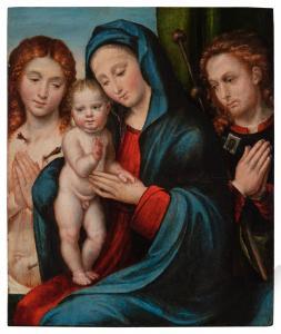 RAMENGHIL BAGNACAVALLO Bartolomeo I 1485-1542,Madonna and Child with Saints Sebastian and,Sotheby's 2024-02-01