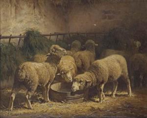RAMET Jules 1842-1915,Sheep in a stable,Christie's GB 2016-11-15