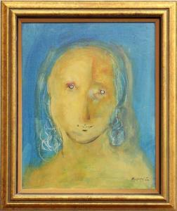 RAMIREZ Saturnino 1946-2002,Portrait in Yellow and Blue,1970,Clars Auction Gallery US 2010-06-13