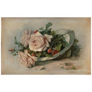 RAMOS MARTINEZ Alfredo 1872-1946,Rosas rosas,1891,Morton Subastas MX 2024-03-14