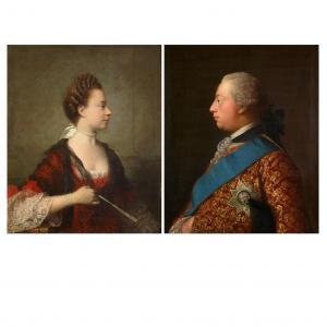 RAMSAY Allan 1713-1784,HALF-LENGTH PORTRAIT OF GEORGE III IN RED COAT WIT,Lyon & Turnbull 2023-12-07