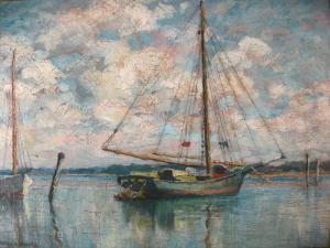 RAMSDELL Frederick Winthrop,Frederick Winthrop Ramsdell, American, -, "Sloop W,Litchfield 2010-02-17