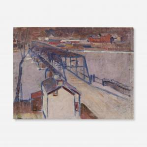 RAMSEY CHARLES FREDERIC 1875-1951,Fauve Bridge on the Delaware; French Lan,Toomey & Co. Auctioneers 2023-10-10