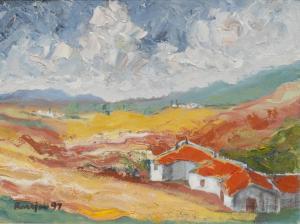 RANALOW Brian 1947,White Farmhouse, Majorca,1997,Bamfords Auctioneers and Valuers GB 2021-08-04