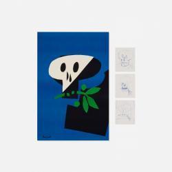 RAND Paul 1896-1970,Death Mask poster and drawings,1969,Wright US 2018-09-13