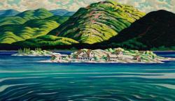 RAND Paul 1896-1970,Indian Island, Pender Harbour,1943,Heffel CA 2016-11-26