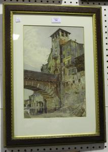 RANDAL frank 1887-1901,Ponte Pietra, Verona,1884,Tooveys Auction GB 2018-12-28