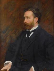 randall ernest 1877,seated younger gentleman with beard in profile,Winter Associates US 2019-11-18