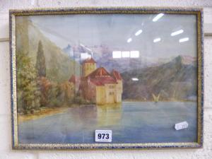 RANDALL W H,Mediterranean lake scene,Richard Winterton GB 2016-07-20