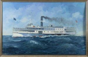 RANDALL WALLACE 1900-1900,Portrait of the steamship Mount Hope,1955,Eldred's US 2021-04-29