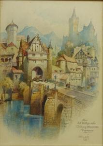 RANDOLF 1900-1900,The Old Bridge and Castle of Tournon,19th,David Duggleby Limited GB 2018-06-16