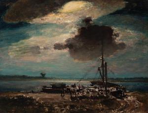 RANGER Henry Ward 1858-1916,Boats along a River,1897,William Doyle US 2023-11-08