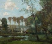 RANGER Henry Ward 1858-1916,Landscape with Pond and House,Hindman US 2022-05-10