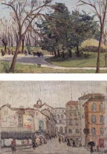 Ranghieri Walter 1895,Nel parco di Milano in autunno,Finarte IT 2009-12-02