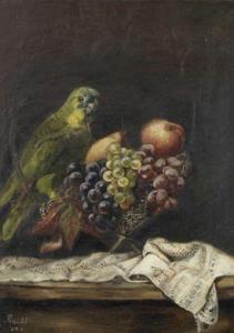 RANKL J,Früchtestillleben mit Papagei,1894,Palais Dorotheum AT 2009-12-03