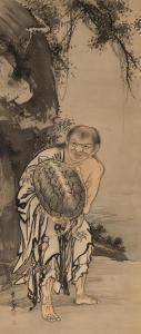 RANKO Nakai 1766-1830,the sennin Ranko holding a minogame beneath,19th century,Bonhams GB 2018-05-17