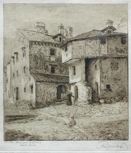 RANZENHOFER Emil 1864-1930,Street of Italian town,Zezula CZ 2008-06-07