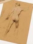 RANZONI Daniele 1843-1889,Nudo maschile di schiena, nell'atto di remare - 18,1860,Finarte 2007-11-21