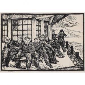 RAPHAEL joe,Old Sailors at the Pavilion in the Dunes (Breedene,1927,Clars Auction Gallery 2021-06-20