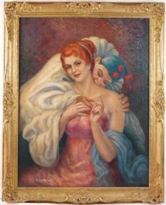RAPPAPORT Albert 1892-1966,Joker and woman,California Auctioneers US 2015-05-03