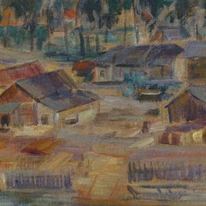 RAPPAPORT Fred 1912-1989,Continental village scene,1937,Burstow and Hewett GB 2019-04-17