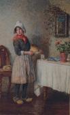 RAPPARD Josine,A woman in an interior holding a plate with ,Bellmans Fine Art Auctioneers 2022-01-18