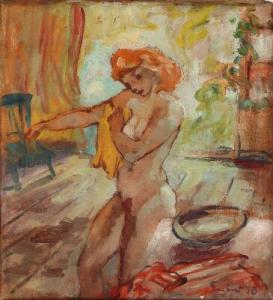 RASMUSSEN ENGBERT Marius 1907,Woman at her morning toilette,Bruun Rasmussen DK 2019-01-29