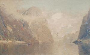 RASMUSSEN Georg Anton 1842-1914,Fjords / Nærøyfjord,1894,Antonija LV 2023-08-06