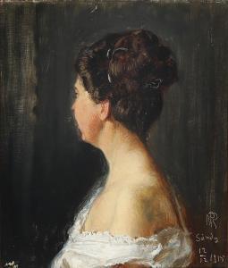 RASMUSSEN Niels Peter 1847-1918,Portrait of a woman,1915,Bruun Rasmussen DK 2023-11-06