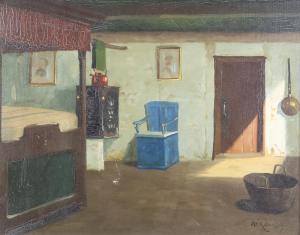 RASMUSSEN Osvald 1885-1972,sunlit room interior,Denhams GB 2021-06-16