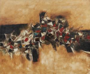 Rasool Santosh Ghulam 1929-1997,Untitled (Enlightenment),Bonhams GB 2022-11-22