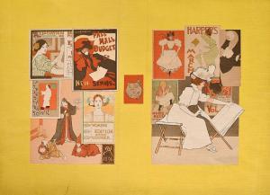 RASSENFOSSE Armand 1862-1934,Couverture pour \“Les affiches illustrées,1896,Hotel Des Ventes Mosan 2018-12-12
