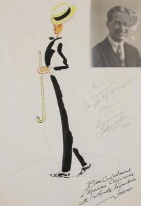 RASSIAT James 1909-1998,Maurice Chevalier au canotier,1963,Ader FR 2021-10-06