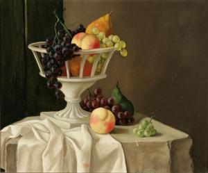 RASSIGNOL Jean 1900-1900,Still Life with Compote of Fruit on a Marble Ledge,Weschler's US 2010-12-04