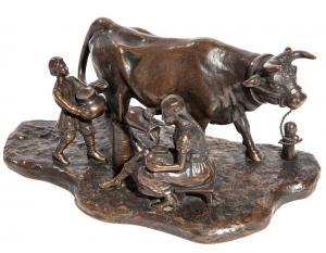 RASUMNY Felix 1869-1940,Milking the Cow,Shapiro Auctions US 2013-02-16
